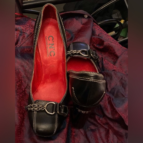 C’N’C 90's Y2K costume international chain buckle chunky high heeled shoesNWOT - Picture 6 of 14